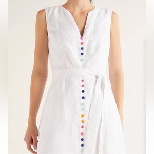 Boden Cecilia Midi Dress in white